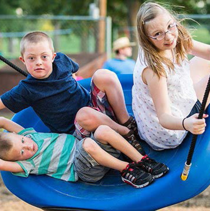 Kids on Swing